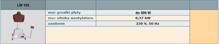 Stół prasowalniczy LW 103