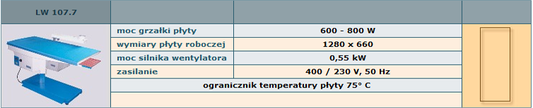 Stół prasowalniczy LW 107.7