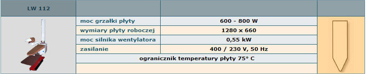 Stół prasowalniczy LW 112