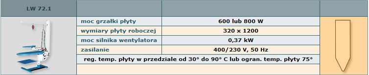 Stół prasowalniczy LW 72.1