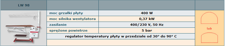 Stół prasowalniczy LW 98