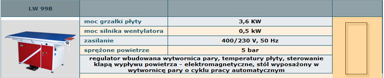 Stół prasowalniczy LW 99B